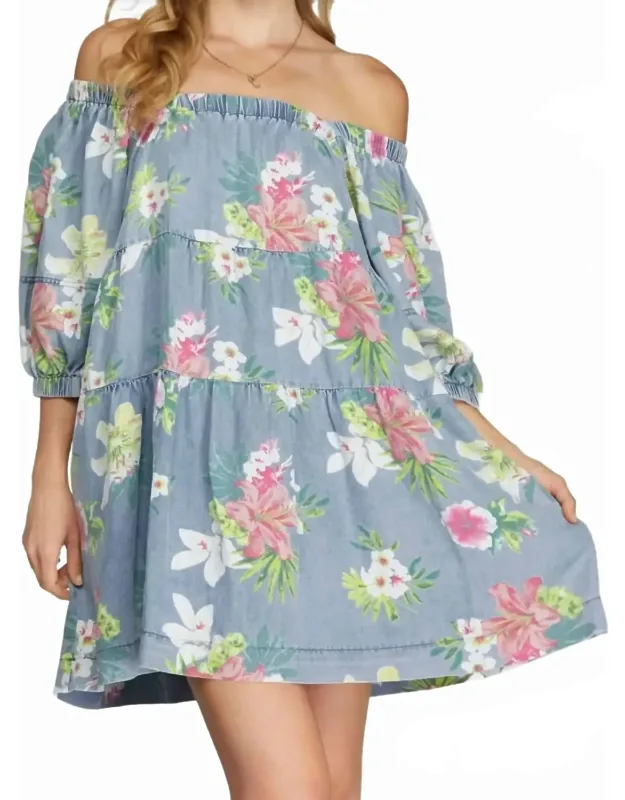 Floral Print Mini Dress