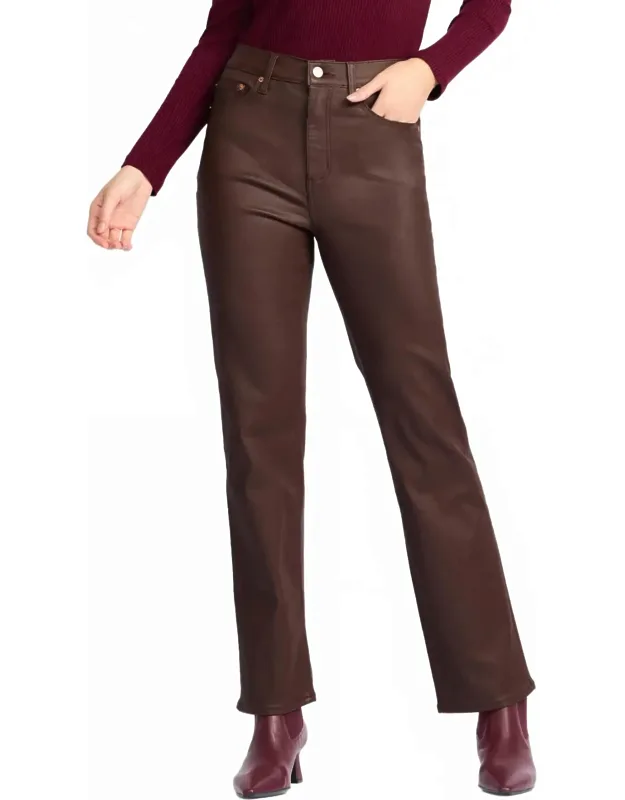 Emelia Vintage Straight Leather Pants