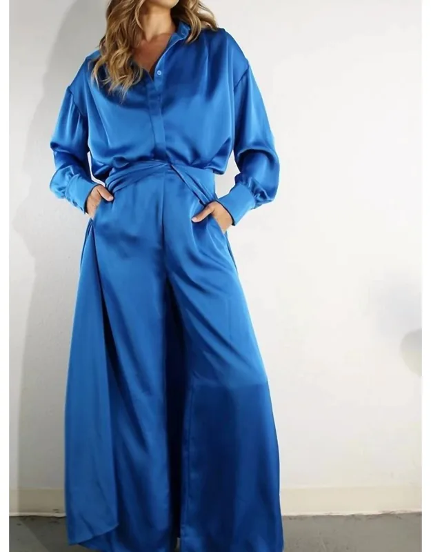 Satin Long Sleeve Top
