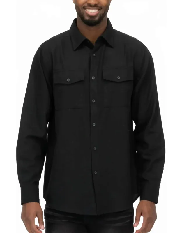Long Sleeve Flannel Button Down Shirt