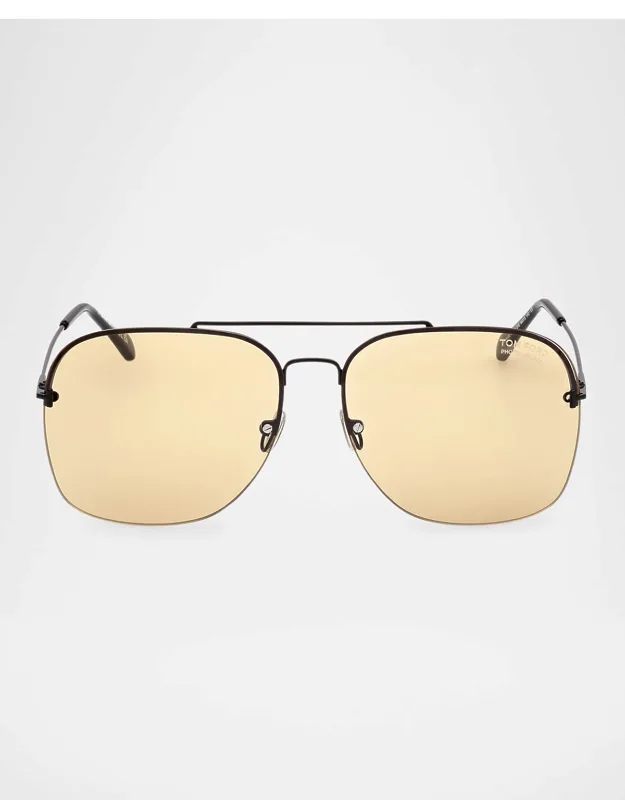 Mackenzie-02 Metal Photochromic Aviator Sunglasses