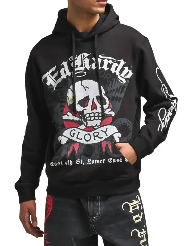 Skull Fleece Pullover Hoodie