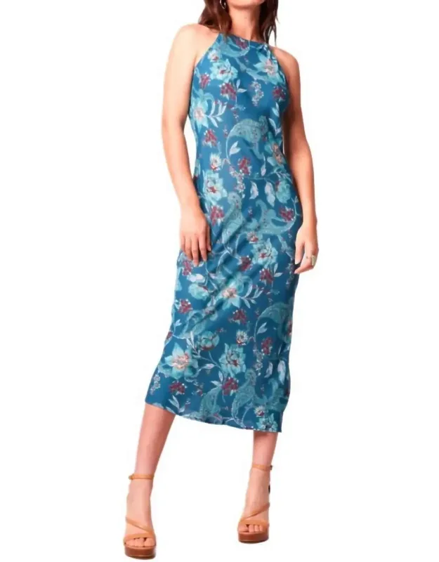 Floral Sleeveless Midi Dress