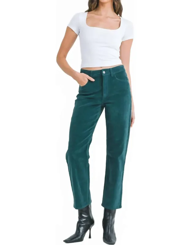 Straight Leg Corduroy Pants