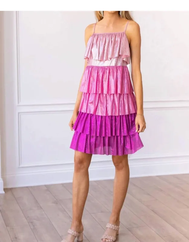 Metallic Layered Dress