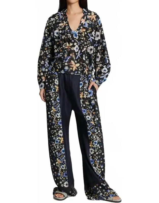 Floral Silk Pants