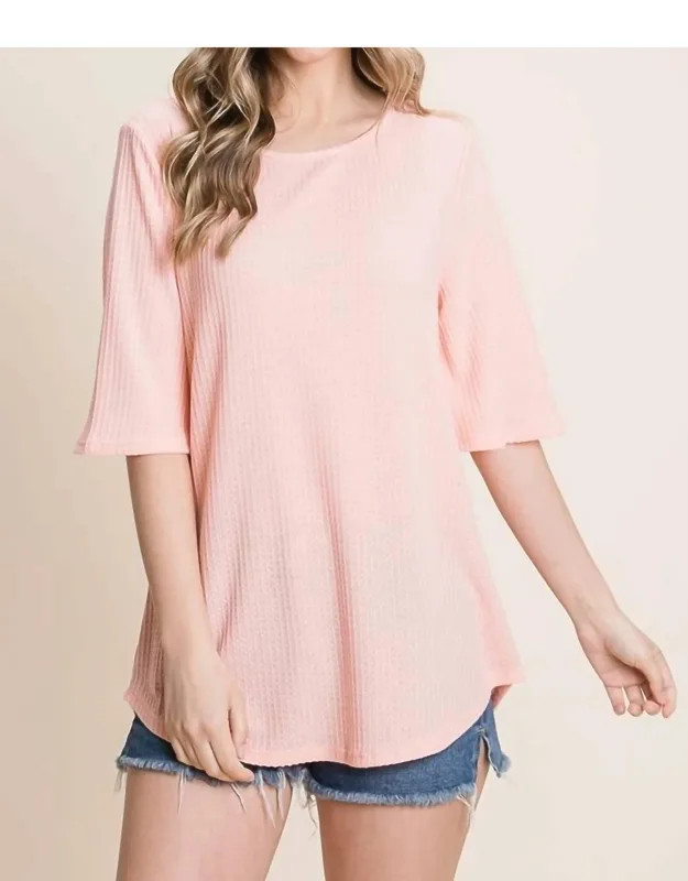 Waffle Knit Top
