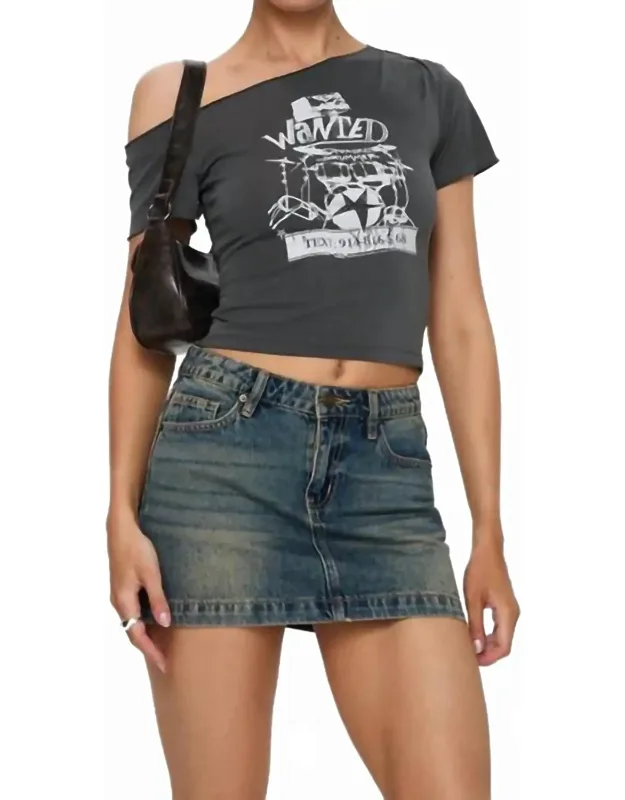 Ribbon Stamp Mini Skirt