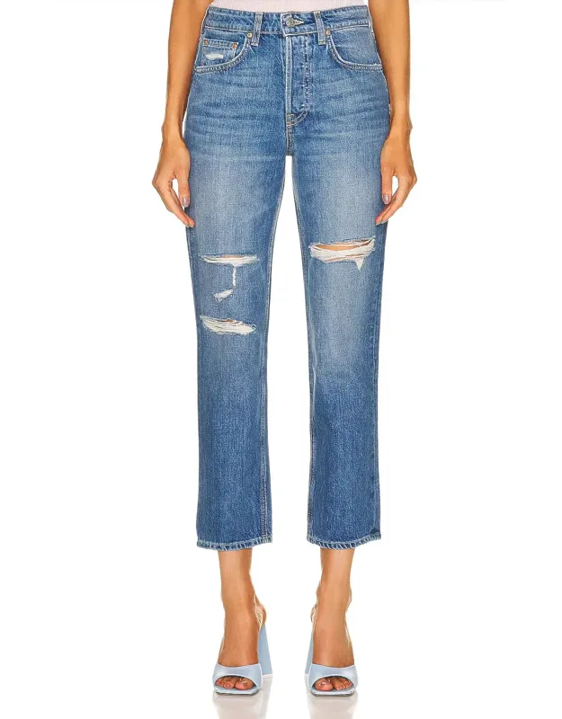 Karolina High-waisted Straight Jeans
