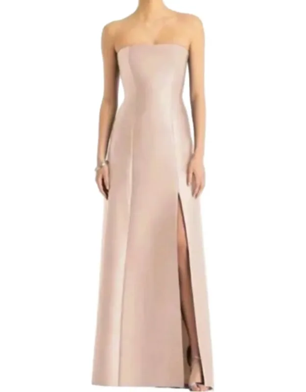 Strapless Satin Gown