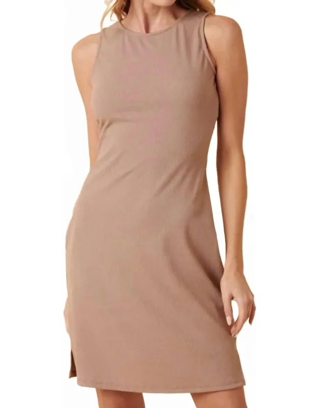 Rib Knit Tank Mini Dress