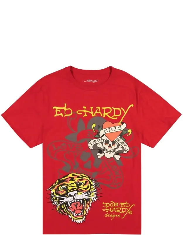 Tiger Skull Multi Tattoo Tee