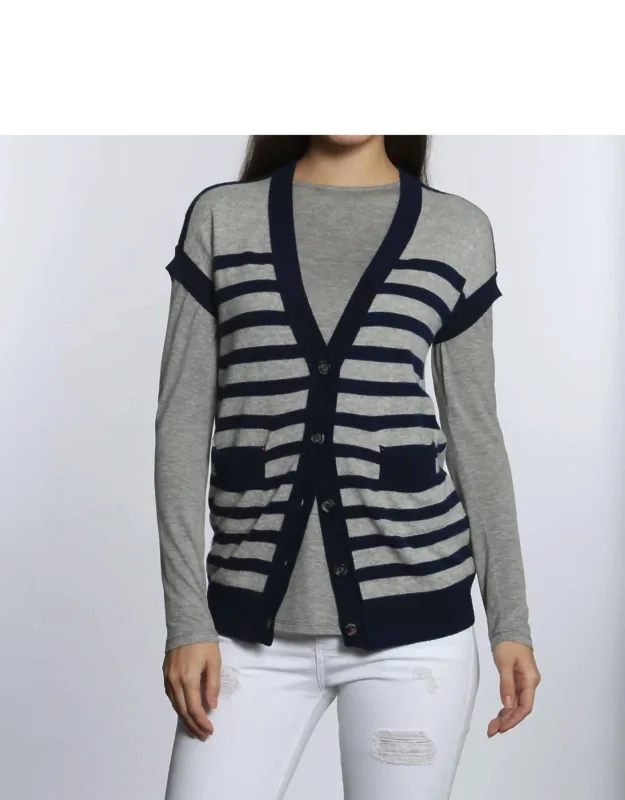 Luxe Striped Cardigan