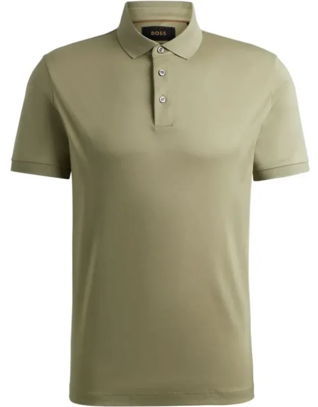Regular-fit Polo Shirt In Mercerized Cotton With Mother-of-pearl Buttons