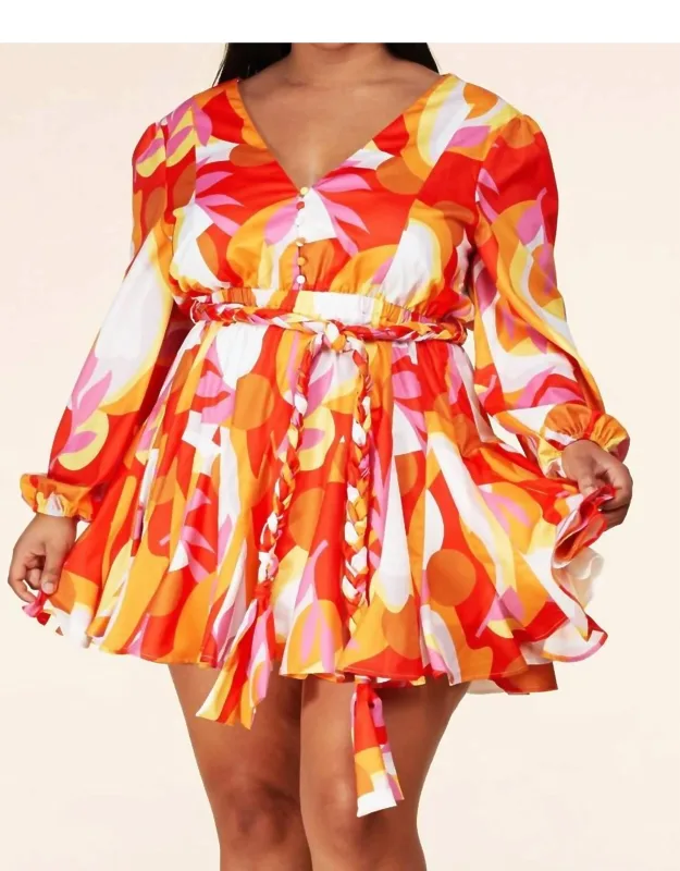 Geo Print Mini Dress