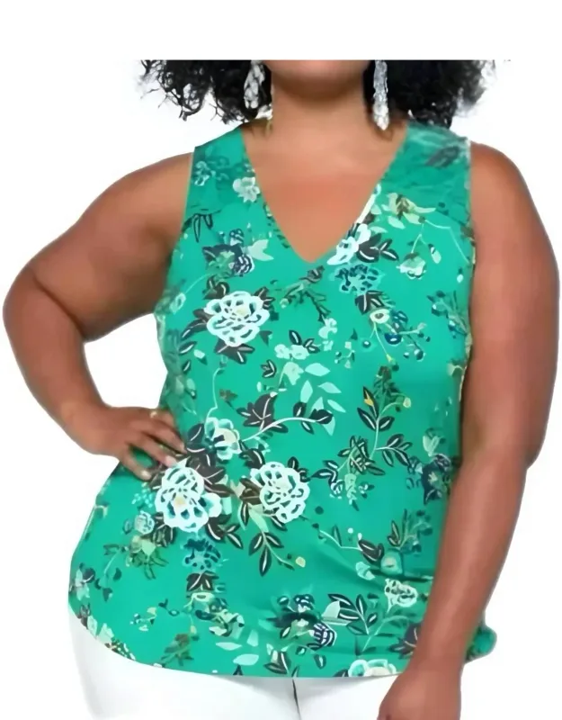Floral Crochet Lace Sleeveless Blouse