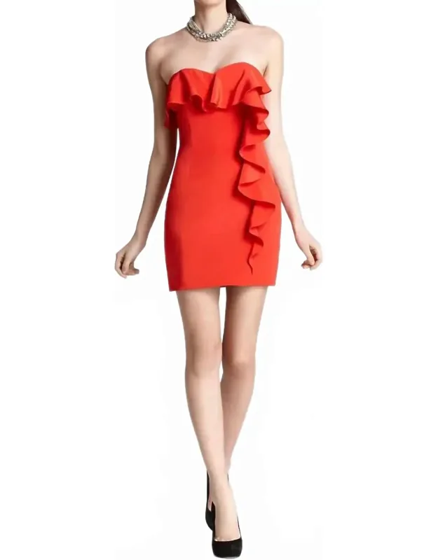 Ruffle Strapless Dress