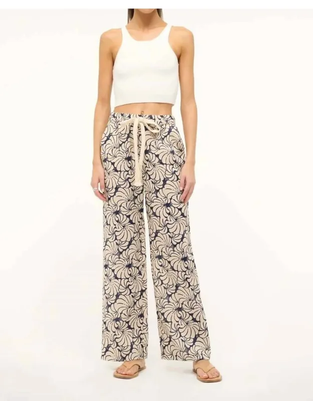 Alize Pants In Scallop Block Print