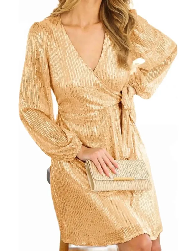 Lisa Dress With See-through Sleeves And Self-tie Closure