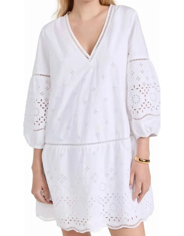 Eyelet Mini Dress