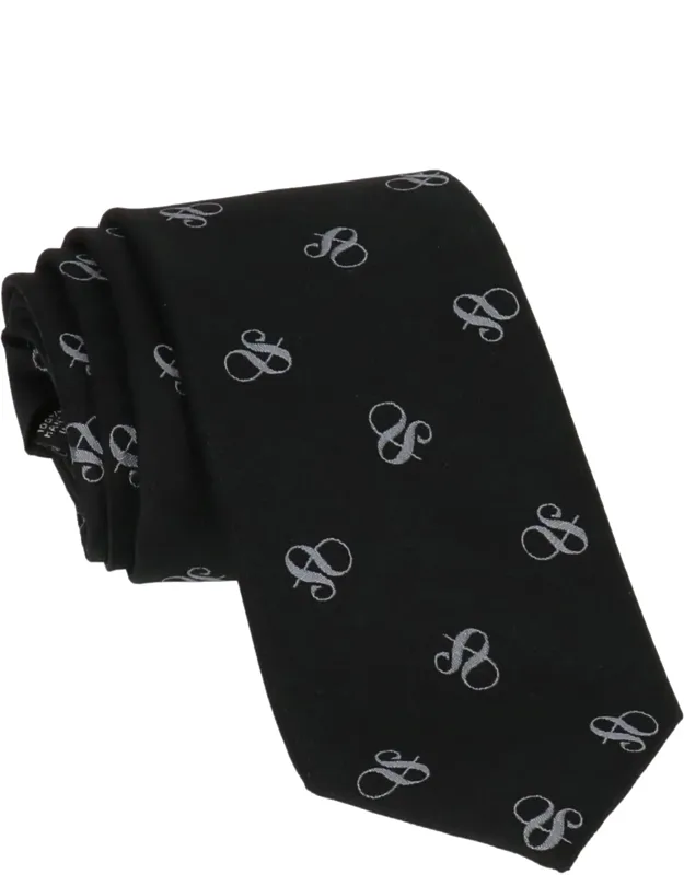 Scotch & Soda Black Tie, Sleek Accessory, Premium Fabrics