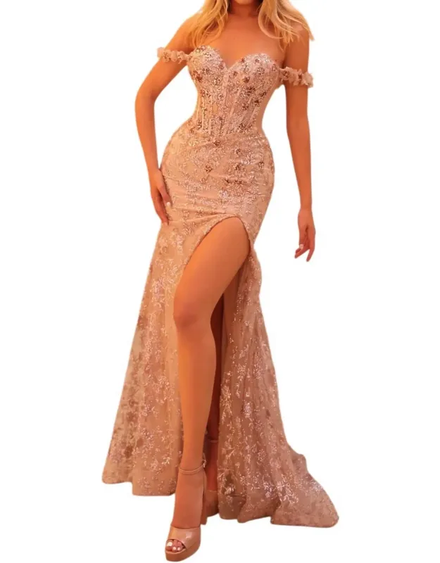 Off-the-shoulder Prom Dress