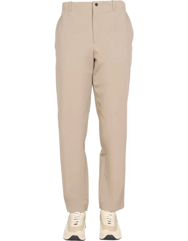 Sttraight Leg Pants With Front Button Closure And Two Side Pockets