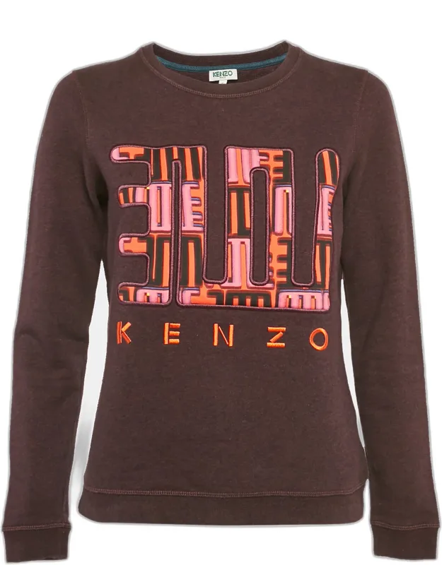 Love Embroidered Cotton Knit Sweatshirt