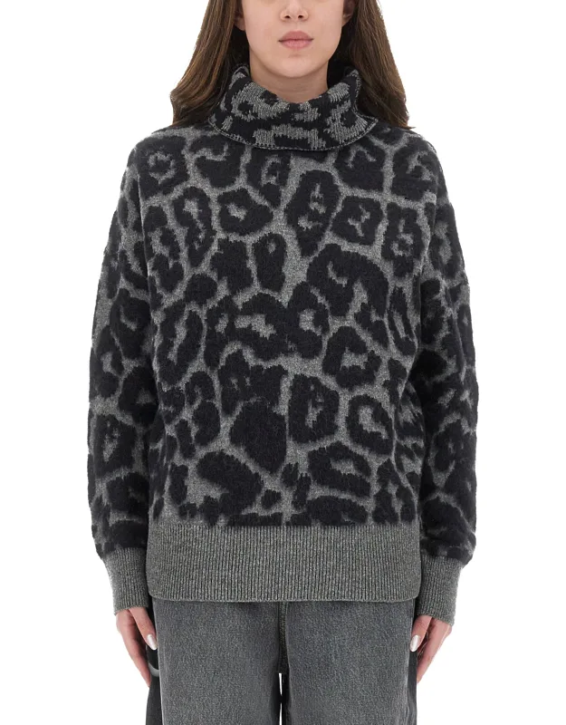 Wool And Alpaca "leopard" Sweater