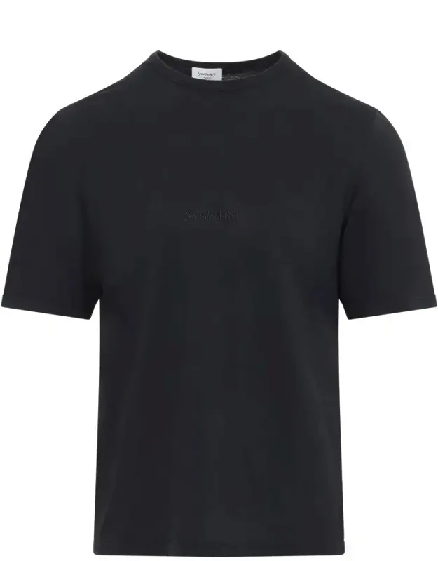 Saint Laurent Cotton T-shirt With Regular Fit And Rounded Collar