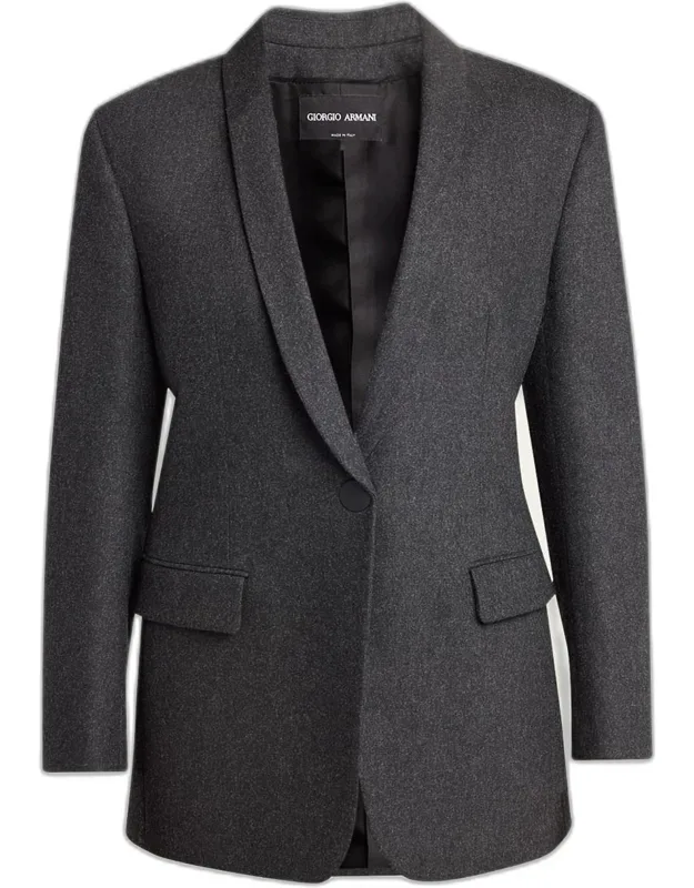 Cashmere Flannel Blazer