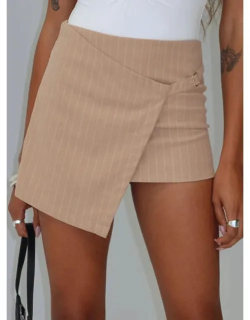 Strangers Mini Skirt Wrap-around Design, Buckle Detail