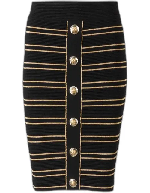Striped Midi Skirt