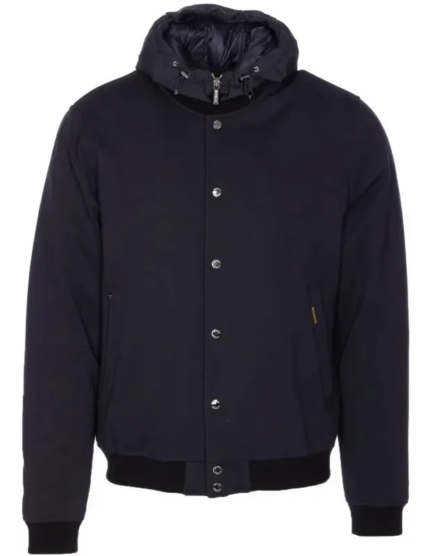 Callum Down Jacket With Zip And Buttons Closure And Removable Hood Detail