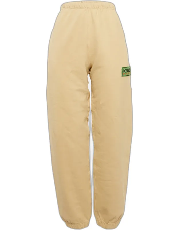Cotton Knit Applique Detail Classic Jogger Pants