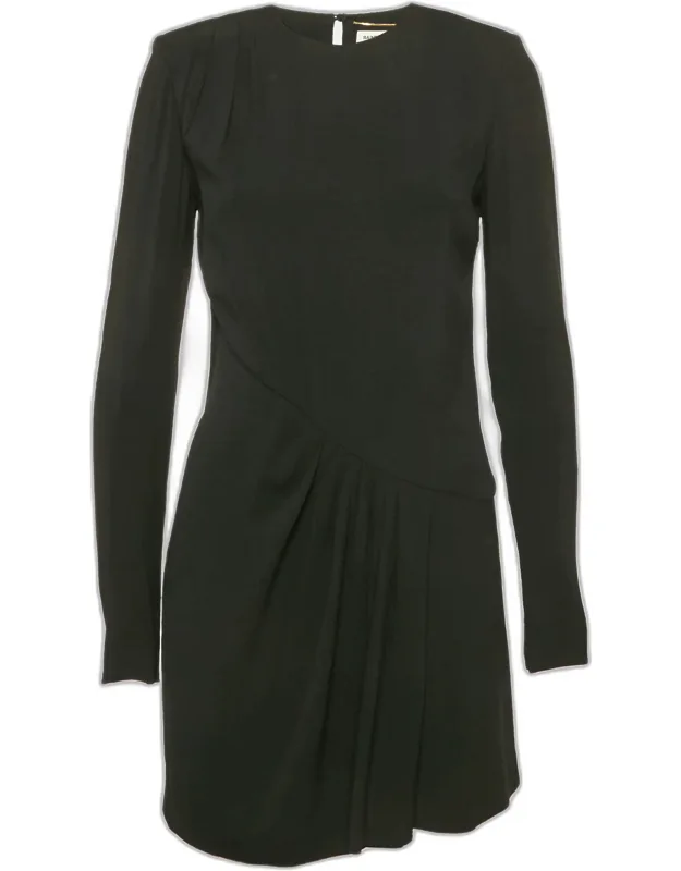 Crepe Gathered Mini Dress