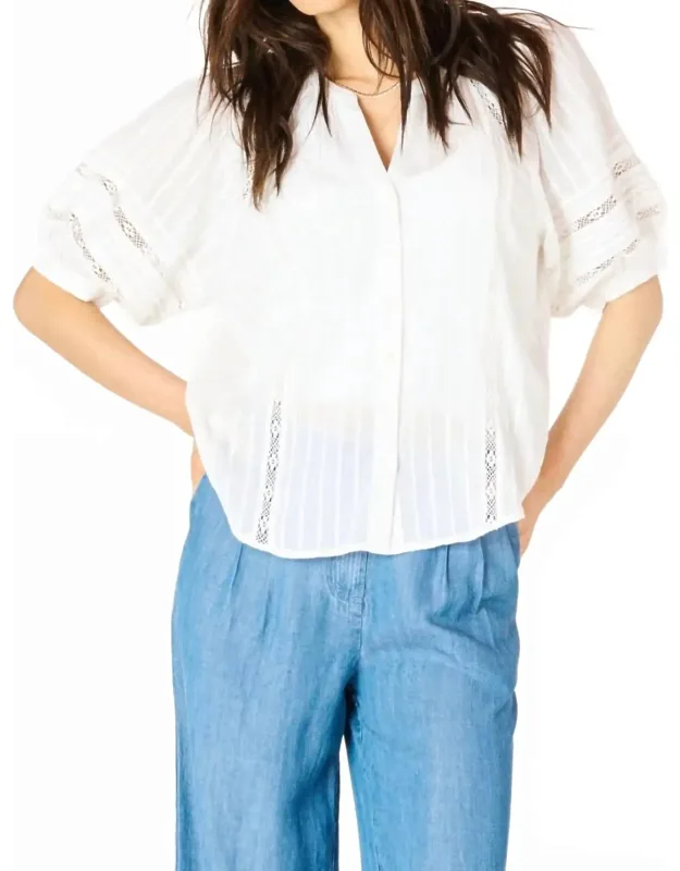Lace Insert Blouse