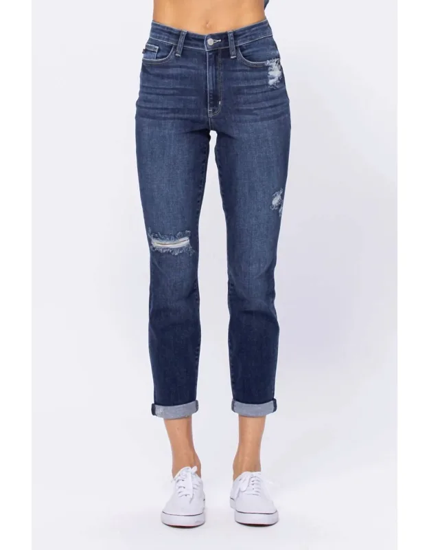 High Rise Destroyed Denim Jeans