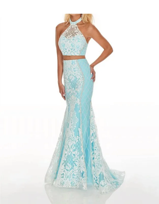 Glitter Tulle Prom Dress