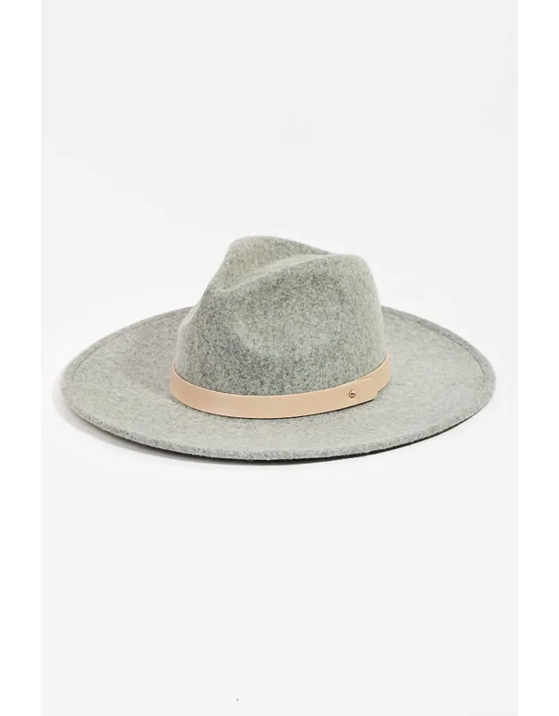 Wool Felt Flat Brim Fedora Hat