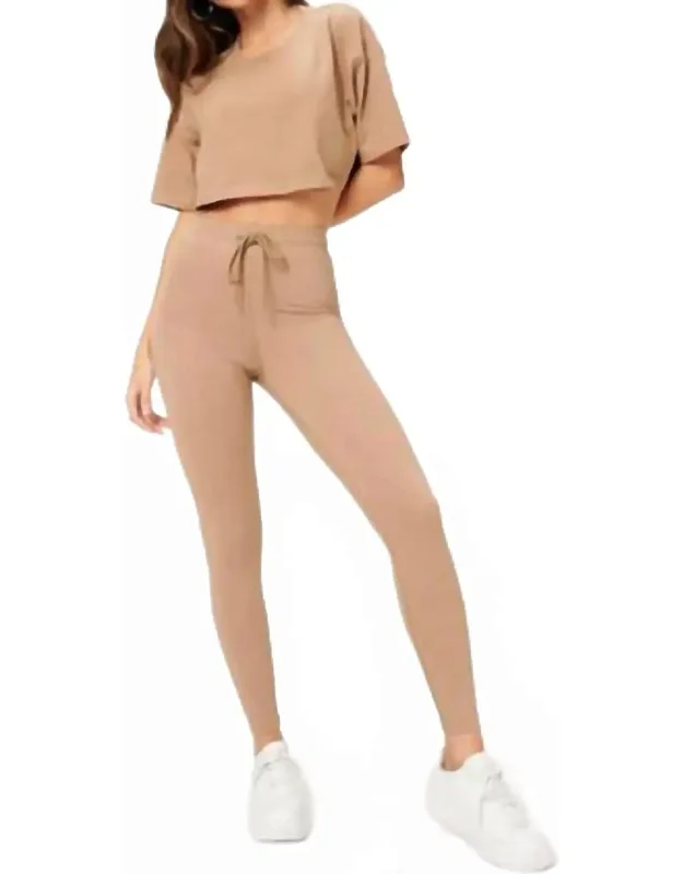 Cotton Tie Waist Leggings