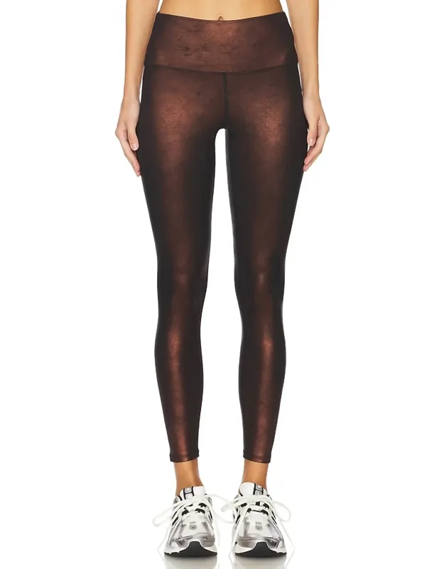 Tayler High Waist Legging In Glimmer - Slim Fit, High-rise