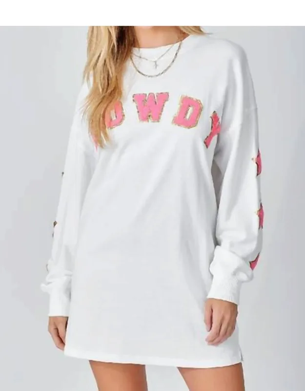 Howdy Varsity Patch T-shirt Dress