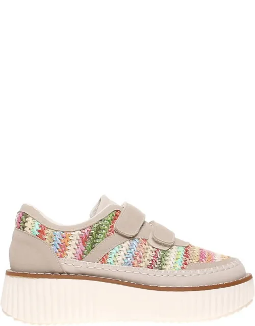 Sweet Woven Platform Velcro Sneakers