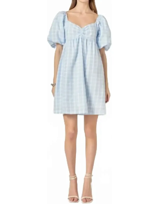 Gingham Crush Mini Dress