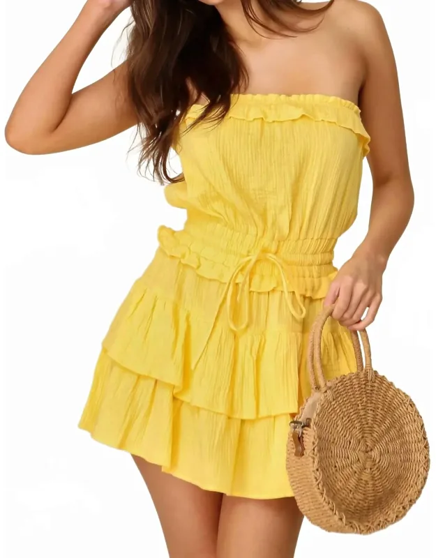 Sunshine Tiered Ruffled Waist Dress