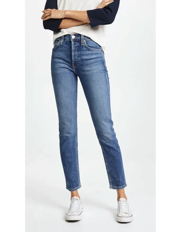High-rise Comfortable Stretch Cropped Jeans