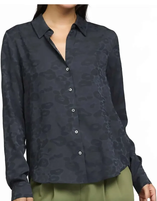 Tonal Leopard Blouse