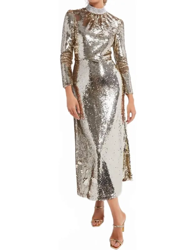 Embroidered Midi Dress