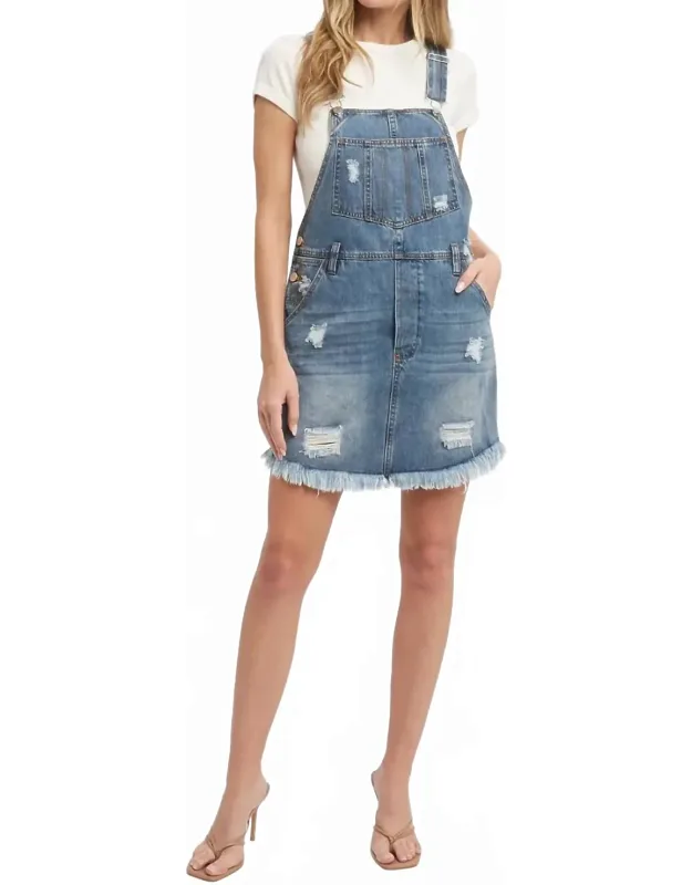 Faded Overall Dress